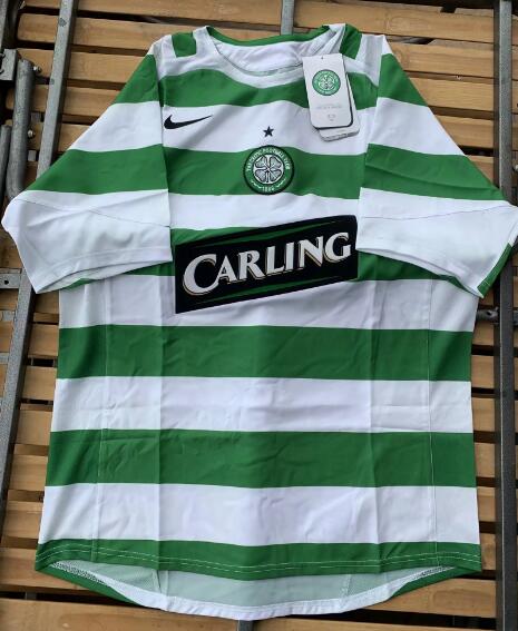 2005-06 Celtic Retro Home Kit Soccer Jersey